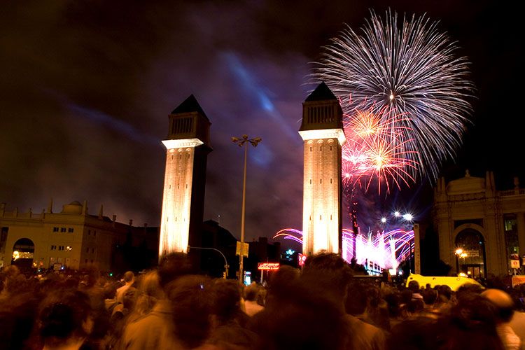 New years eve celebration in Barcelona