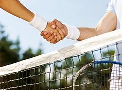 Play friendly matches in Spain on tennis camp in Barcelona