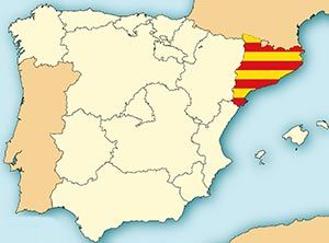 Map of Catalonia