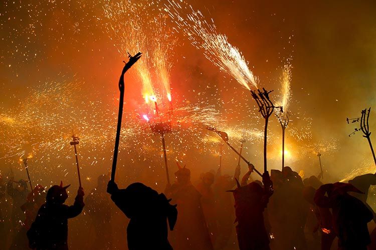 Correfoc in Barcelona, Catalonia