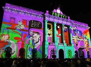 Celebrations at plaza Jauma during Merce festival in Barcelona